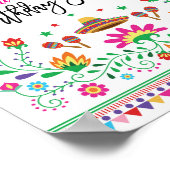 Mexican Fiesta Birthday Cactus Welcome Poster (Hoek)