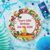 Mexican Fiesta Birthday (elke andere gelegenheid)  Papieren Bordje (Feest)