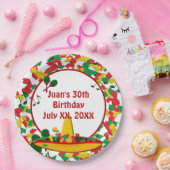 Mexican Fiesta Birthday (elke andere gelegenheid)  Papieren Bordje (Feest)
