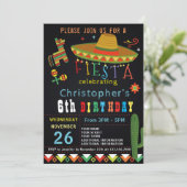 MEXICAN FIESTA BIRTHDAY INVITATIE | FIESTA PARTIJ KAART (Staand voorkant)