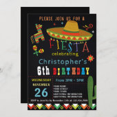 MEXICAN FIESTA BIRTHDAY INVITATIE | FIESTA PARTIJ KAART (Voorkant / Achterkant)