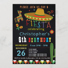 MEXICAN FIESTA BIRTHDAY INVITATIE | FIESTA PARTIJ KAART