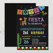 MEXICAN FIESTA BIRTHDAY INVITATIE | FIESTA PARTIJ KAART (Voorkant / Achterkant)