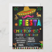 MEXICAN FIESTA BIRTHDAY INVITATIE KAART (Voorkant)