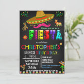 MEXICAN FIESTA BIRTHDAY INVITATIE KAART (Staand voorkant)