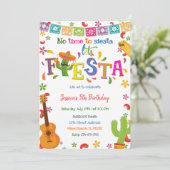 Mexican Fiesta Birthday Invitation Kaart (Staand voorkant)