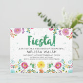 Mexican Fiesta Birthday Invitation Kaart (Staand voorkant)