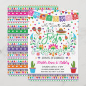 Mexican Fiesta Birthday Party Cactus Invitation Kaart (Voorkant / Achterkant)