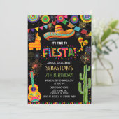 Mexican Fiesta Birthday Party Kaart (Staand voorkant)