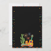 Mexican Fiesta Birthday Party Kaart (Achterkant)
