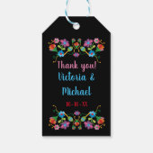 Mexican Fiesta Borduurwerk gunst cadeau labels Cadeaulabel (Achterkant)