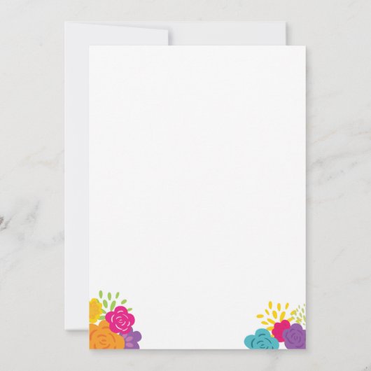 Mexican Fiesta Bridal Shower Kaart (Achterkant)