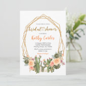 Mexican Fiesta Bridal Shower Kaart (Staand voorkant)