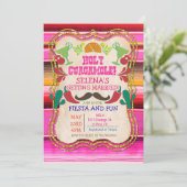 Mexican Fiesta Bridal Shower Kaart (Staand voorkant)