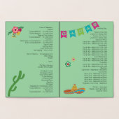 Mexican Fiesta Bruiloft Route Koraal Folie Kaart (Binnen)