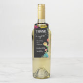 Mexican Fiesta Cactus Floral Dank u Fles Label (Op fles)