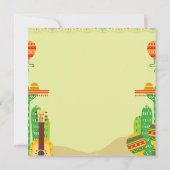 Mexican fiesta Cactus Pool Party Cinco de Mayo Kaart (Achterkant)