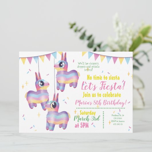 Mexican Fiesta Cinco De Mayo Birthday Kaart (Staand voorkant)