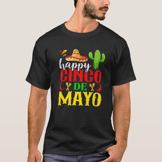 Mexican Fiesta Cinco de Mayo Funny Costume Mannen  T-shirt (Voorkant)