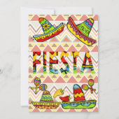 Mexican Fiesta Cinco de Mayo Invitations Chevron Kaart (Voorkant)
