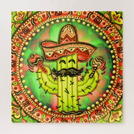 Mexican Fiesta Cinco de Mayo Sombrero Pet Green Legpuzzel (Verticaal)