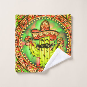 Mexican Fiesta Cinco de Mayo Sombrero Pet Green Washandje