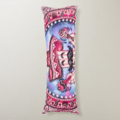 Mexican Fiesta Cinco de Mayo Sombrero Pink Blue Lichaamskussen (Voorkant Verticaal)