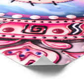 Mexican Fiesta Cinco de Mayo Sombrero Pink Blue Poster (Hoek)
