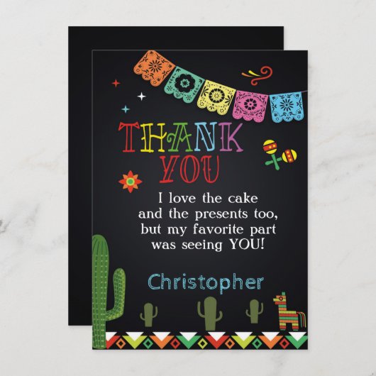MEXICAN FIESTA DANK JE KAART (Voorkant / Achterkant)