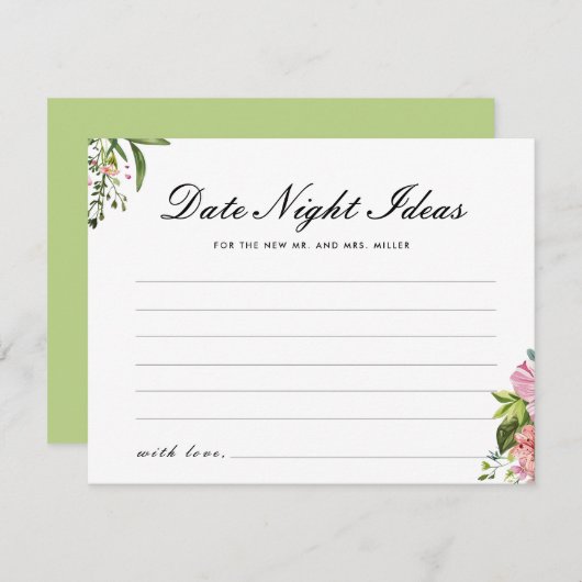 Mexican Fiesta Date Night Ideas Vrijgezellenfeest Informatiekaartje (Voorkant / Achterkant)