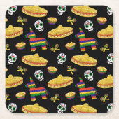 Mexican Fiesta & Día de Muertos Kartonnen Onderzetters (Voorkant)