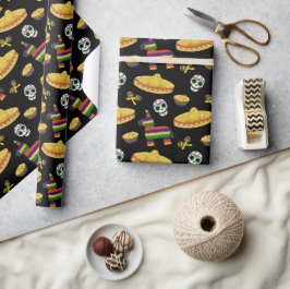 Mexican Fiesta & Día de Muertos Wrapping Paper Cadeaupapier