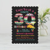 Mexican Fiesta Dirty 30 Papel Picado Birthday Invi Kaart (Staand voorkant)