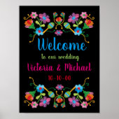 Mexican Fiesta Embroidery Welcome Poster (Voorkant)
