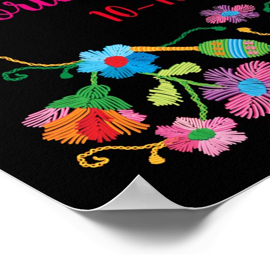 Mexican Fiesta Embroidery Welcome Poster (Hoek)