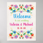 Mexican Fiesta Embroidery Welcome Poster (Voorkant)