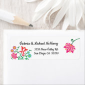 Mexican Fiesta Floral adresetiketten Etiket (Insitu)