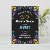 Mexican Fiesta Floral Baby shower Invitation Kaart (Staand voorkant)