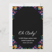 Mexican Fiesta Floral Baby shower Invitation Kaart (Achterkant)