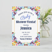 Mexican Fiesta Floral Baby shower Invitation Kaart (Staand voorkant)