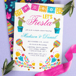 Mexican Fiesta Floral Couples Wedding Shower Kaart