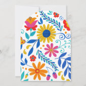 Mexican Fiesta Floral Latina Arch Vrijgezellenfees Kaart (Achterkant)