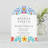 Mexican Fiesta Floral Latina Arch Vrijgezellenfees Kaart (Staand voorkant)