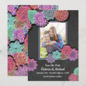 Mexican Fiesta Floral Mandala Save the Date Photo (Voorkant / Achterkant)