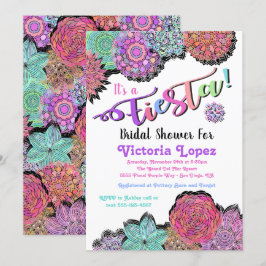 Mexican Fiesta Floral Mandala Vrijgezellenfeest Kaart