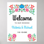 Mexican Fiesta Floral Welcome Poster (Voorkant)