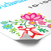 Mexican Fiesta Floral Welcome Poster (Hoek)