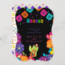 Mexican Fiesta Florals zal je mijn Bridesmaid zijn Kaart