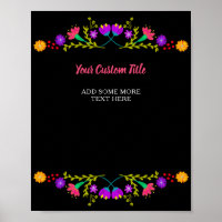 Mexican Fiesta Flower Elke aangepaste tekst