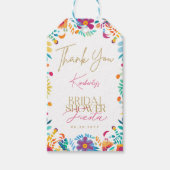 Mexican Fiesta Flowers Vrijgezellenfeest Favor Tag Cadeaulabel (Voorkant)